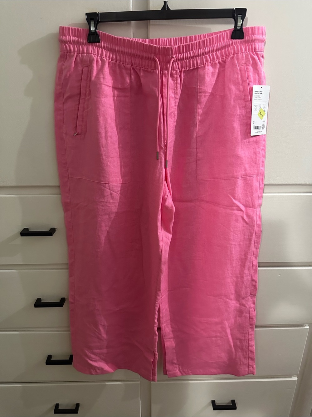 Athleta Linen Wide-Leg Pants - Pink - NWT
